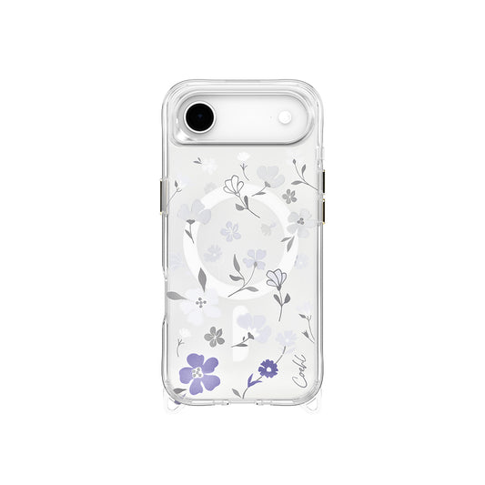 iPhone 17 Air Kılıf M-safe Şarj Özellikli Şeffaf Arka Yüzey Çiçekli Coehl Amara Kılıf