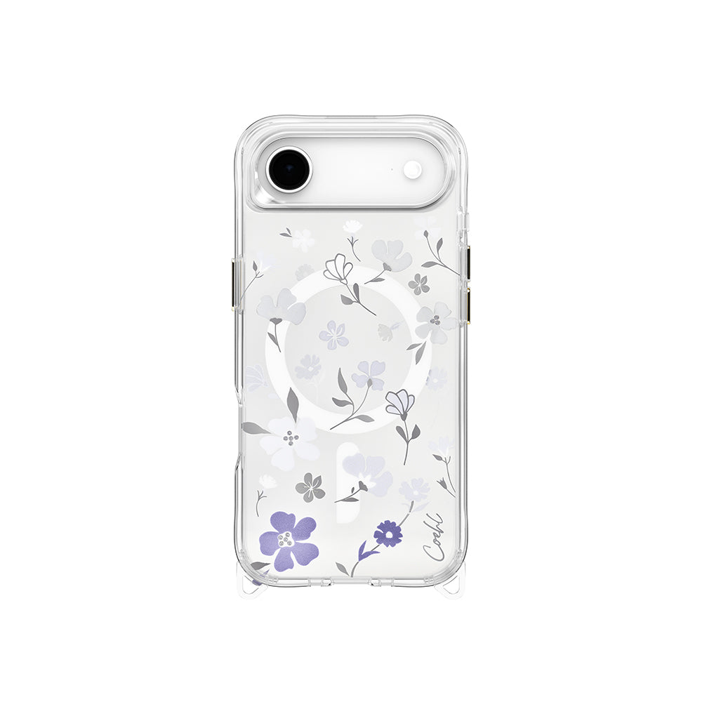 iPhone 17 Air Kılıf M-safe Şarj Özellikli Şeffaf Arka Yüzey Çiçekli Coehl Amara Kılıf