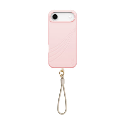 Apple iPhone 17 Air Kılıf M-safe Şarj Özellikli Soft Arka Yüzey Askı İpli Coehl Serina Kapak Pembe