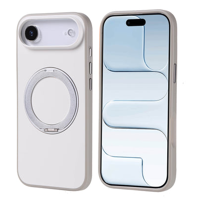 Apple iPhone 17 Air Kılıf M-Safe Şarj Özellikli Standlı Zore Proton Silikon Kapak Gri