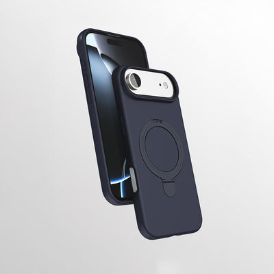 Apple iPhone 17 Air Kılıf M-safe Şarj Özellikli Standlı Zore Samara Kapak Lacivert