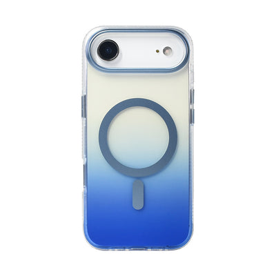 Apple iPhone 17 Air Kılıf M-safe Şarj Özellikli Transparan Renk Geçişli Zore Toros Kapak Siyah