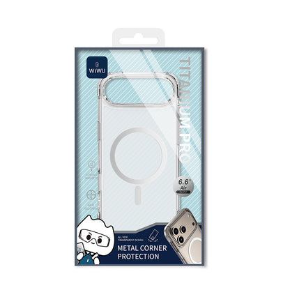 iPhone 17 Air Kılıf M-safe Şarj Özellikli Wiwu MCC-702 Titanyum Pro Serisi Sert PC Kılıf