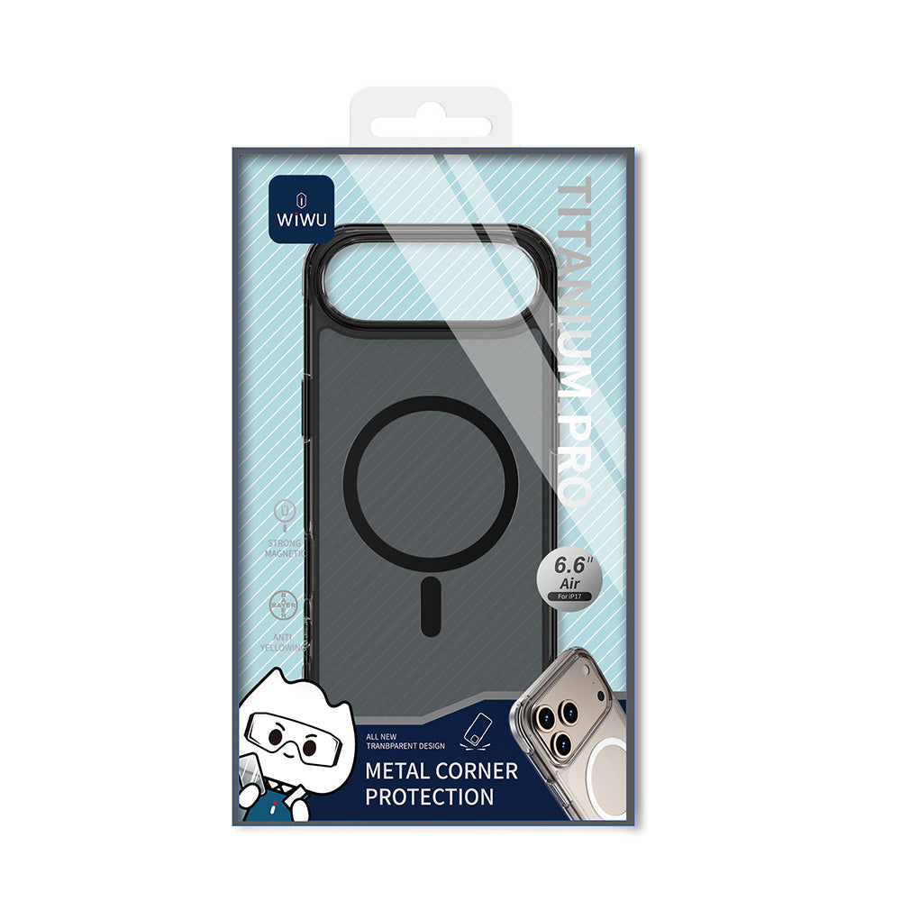 iPhone 17 Air Kılıf M-safe Şarj Özellikli Wiwu MCC-702 Titanyum Pro Serisi Sert PC Kılıf
