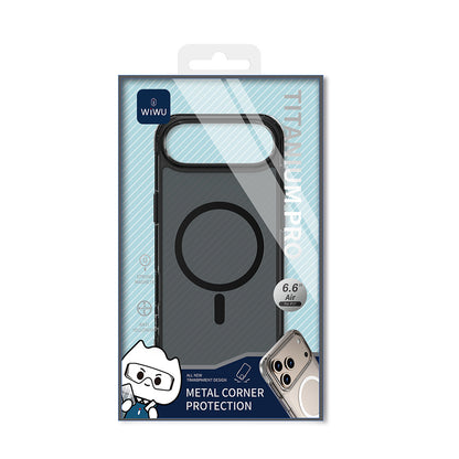 iPhone 17 Air Kılıf M-safe Şarj Özellikli Wiwu MCC-702 Titanyum Pro Serisi Sert PC Kılıf