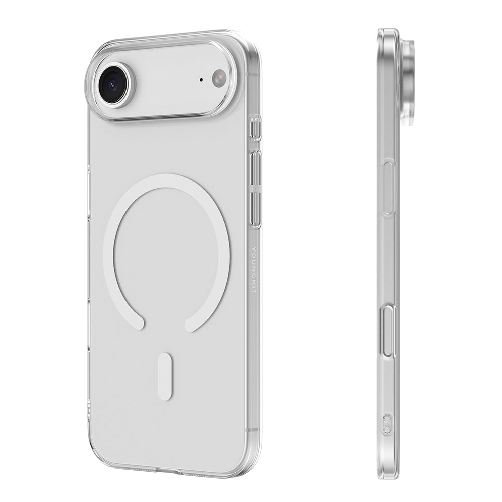 Apple iPhone 17 Air Kılıf M-safe Şarj Özellikli Youngkit High Definition Serisi Kapak Şeffaf