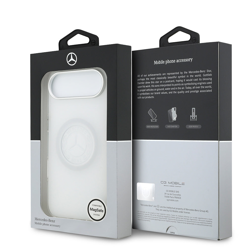 iPhone 17 Air Kılıf Mercedes Benz Orjinal Lisanslı M-safe Şarj Özellikli Buzlu PC Nostaljik Yıldız Dizayn Kılıf