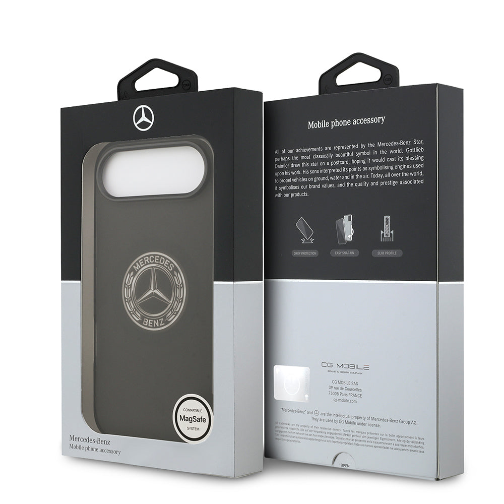 iPhone 17 Air Kılıf Mercedes Benz Orjinal Lisanslı M-safe Şarj Özellikli Buzlu PC Nostaljik Yıldız Dizayn Kılıf