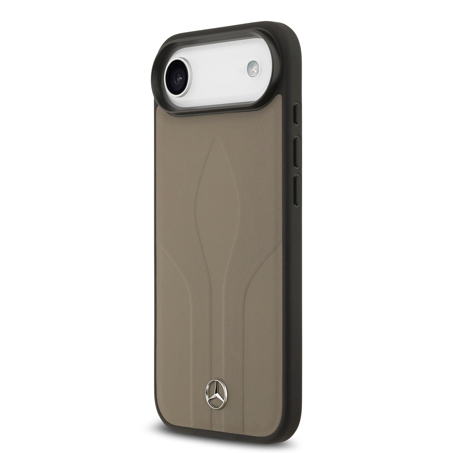 iPhone 17 Air Kılıf Mercedes Benz Orjinal Lisanslı M-safe Şarj Özellikli Dokulu Desenli Deri Kılıf