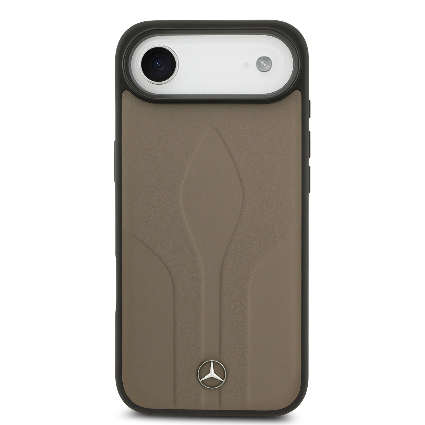 iPhone 17 Air Kılıf Mercedes Benz Orjinal Lisanslı M-safe Şarj Özellikli Dokulu Desenli Deri Kılıf