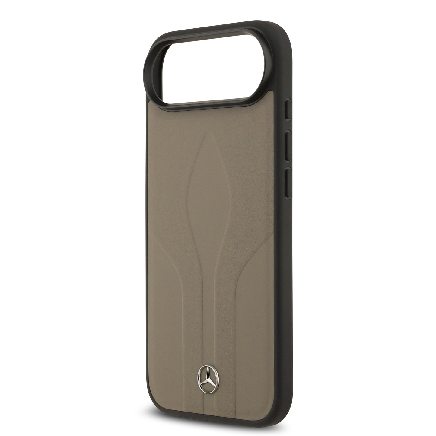 iPhone 17 Air Kılıf Mercedes Benz Orjinal Lisanslı M-safe Şarj Özellikli Dokulu Desenli Deri Kılıf