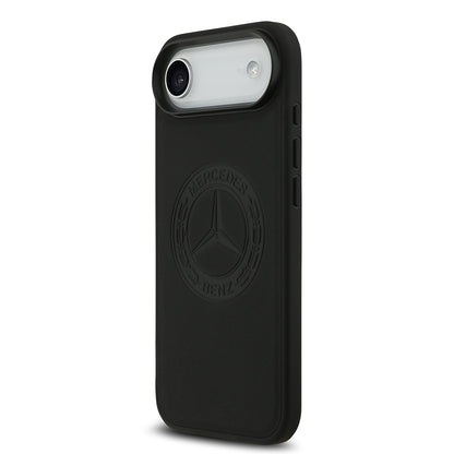 iPhone 17 Air Kılıf Mercedes Benz Orjinal Lisanslı M-safe Şarj Özellikli Hakiki Deri Nostaljik Yıldız Dizayn Kılıf