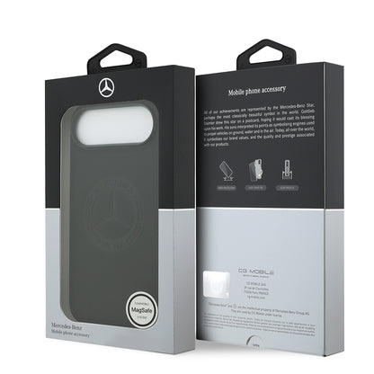 iPhone 17 Air Kılıf Mercedes Benz Orjinal Lisanslı M-safe Şarj Özellikli Hakiki Deri Nostaljik Yıldız Dizayn Kılıf