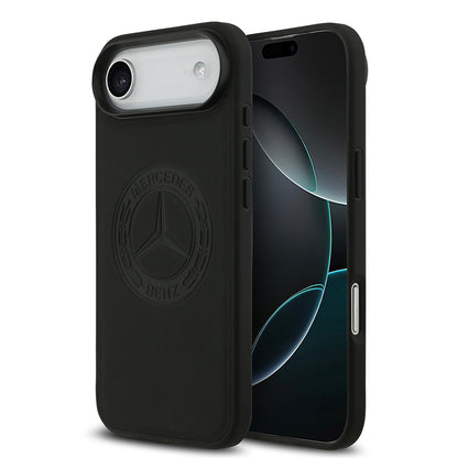 iPhone 17 Air Kılıf Mercedes Benz Orjinal Lisanslı M-safe Şarj Özellikli Hakiki Deri Nostaljik Yıldız Dizayn Kılıf