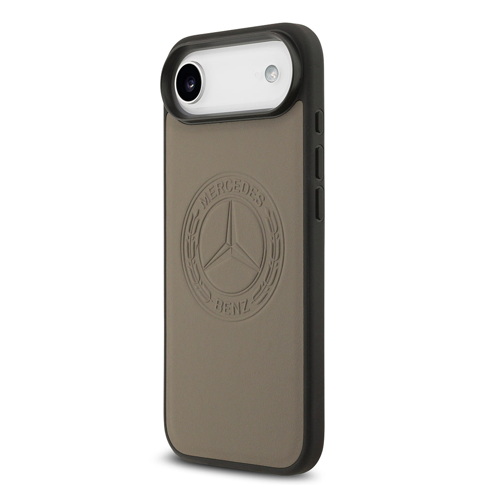 iPhone 17 Air Kılıf Mercedes Benz Orjinal Lisanslı M-safe Şarj Özellikli Hakiki Deri Nostaljik Yıldız Dizayn Kılıf