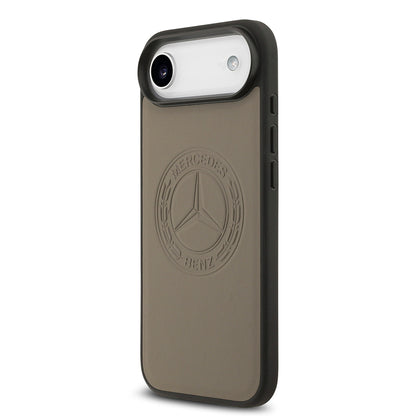 iPhone 17 Air Kılıf Mercedes Benz Orjinal Lisanslı M-safe Şarj Özellikli Hakiki Deri Nostaljik Yıldız Dizayn Kılıf