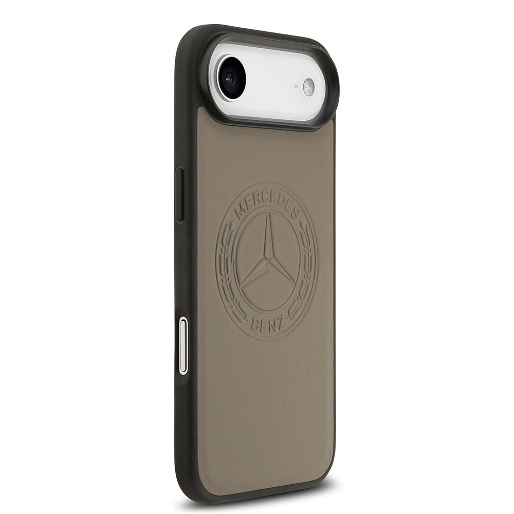 iPhone 17 Air Kılıf Mercedes Benz Orjinal Lisanslı M-safe Şarj Özellikli Hakiki Deri Nostaljik Yıldız Dizayn Kılıf