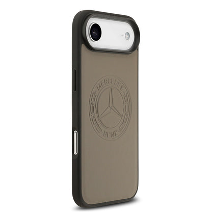 iPhone 17 Air Kılıf Mercedes Benz Orjinal Lisanslı M-safe Şarj Özellikli Hakiki Deri Nostaljik Yıldız Dizayn Kılıf