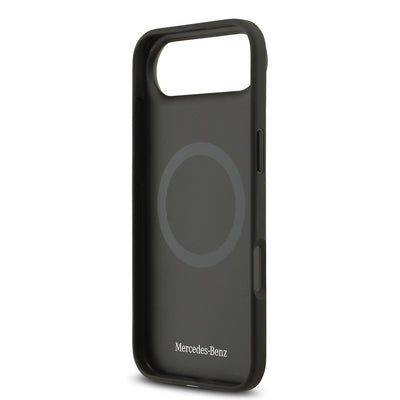 Apple iPhone 17 Air Kılıf Mercedes Benz Orjinal Lisanslı M-safe Şarj Özellikli Hakiki Deri Nostaljik Yıldız Dizayn Kapak Kahverengi