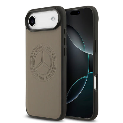 iPhone 17 Air Kılıf Mercedes Benz Orjinal Lisanslı M-safe Şarj Özellikli Hakiki Deri Nostaljik Yıldız Dizayn Kılıf