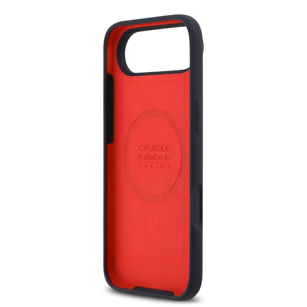 iPhone 17 Air Kılıf Redbull Orjinal Lisanslı M-safe Şarj Özellikli Kırmızı Halka ve Logo Silikon Kılıf