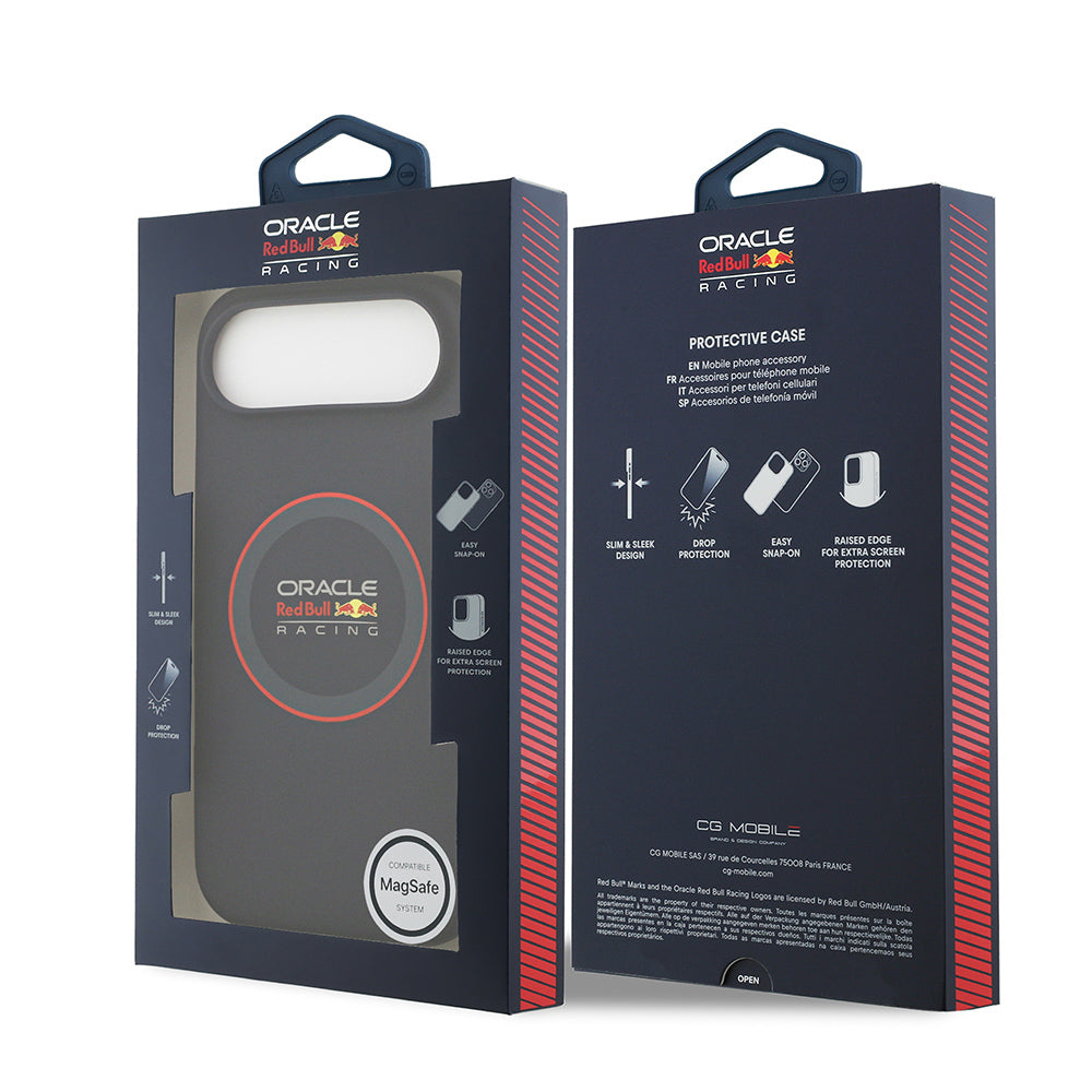 iPhone 17 Air Kılıf Redbull Orjinal Lisanslı M-safe Şarj Özellikli Kırmızı Halka ve Logo Silikon Kılıf