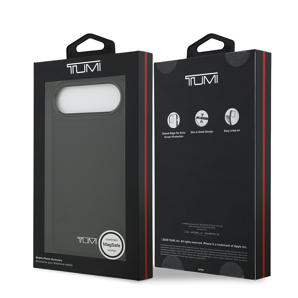 iPhone 17 Air Kılıf TUMI M-safe Şarj Özellikli Deri Noktalı Dizayn Kılıf