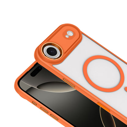 iPhone 17 Air Kılıf Wireless Şarj Özellikli Zore Krom M-safe Silikon Kılıf