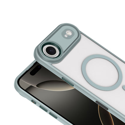 iPhone 17 Air Kılıf Wireless Şarj Özellikli Zore Krom M-safe Silikon Kılıf