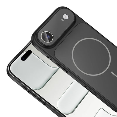 Apple iPhone 17 Air Kılıf Zore M-Safe Şarj Özellikli Kamera Korumalı Formen Kapak Turuncu