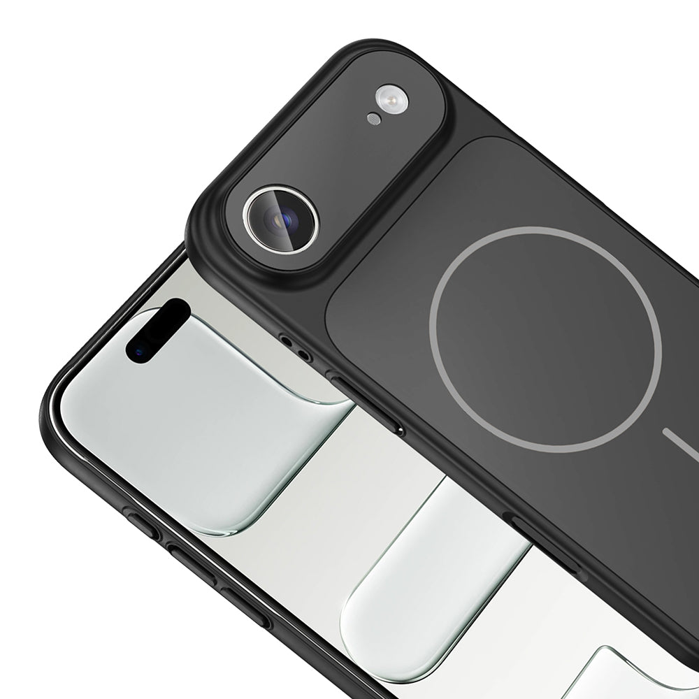 Apple iPhone 17 Air Kılıf Zore M-Safe Şarj Özellikli Kamera Korumalı Formen Kapak Mavi