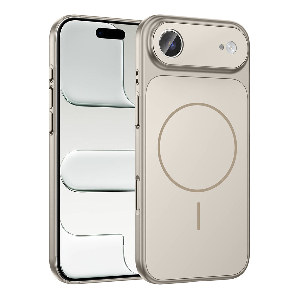 Apple iPhone 17 Air Kılıf Zore M-Safe Şarj Özellikli Kamera Korumalı Formen Kapak Gümüş