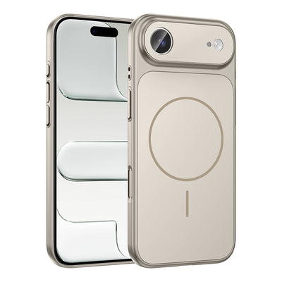 Apple iPhone 17 Air Kılıf Zore M-Safe Şarj Özellikli Kamera Korumalı Formen Kapak Gümüş