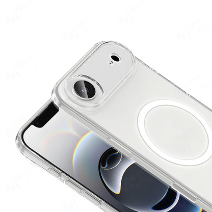 iPhone 17 Air Kılıf Zore M-safe Şarj Özellikli Şeffaf Kamera Çerçeveli Porto Kılıf