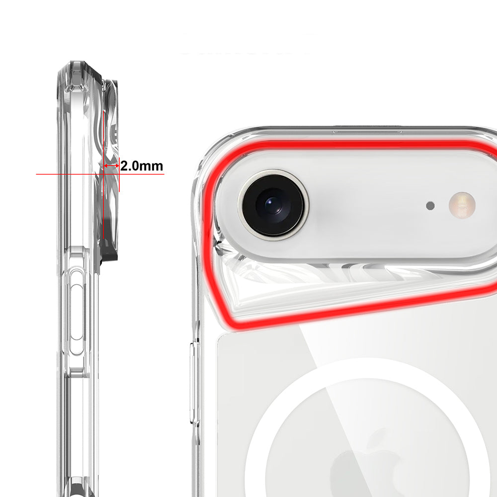 Apple iPhone 17 Air Kılıf Zore M-safe Şarj Özellikli T-Max M-safe Kapak Şeffaf