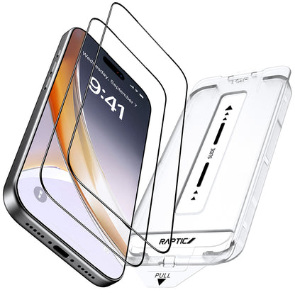 iPhone 17 Air Raptic Air Glass 2.5D Ekran Koruyucu 2 Adet + Kolay Uygulama Aparatlı