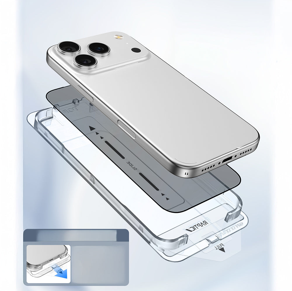 iPhone 17 Air Raptic Air Glass 2.5D Ekran Koruyucu 2 Adet + Kolay Uygulama Aparatlı