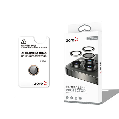 iPhone 17 Air Zore CL-12 Premium Safir Parmak İzi Bırakmayan Anti-Reflective Kamera Lens Koruyucu