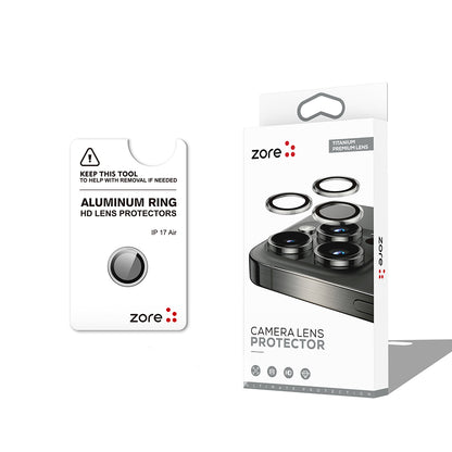 iPhone 17 Air Zore CL-12 Premium Safir Parmak İzi Bırakmayan Anti-Reflective Kamera Lens Koruyucu