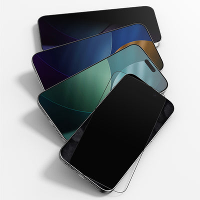 Apple iPhone 17 Amazingthing Titan Privacy Parmak İzi Bırakmayan Temperli Cam Ekran Koruyucu Siyah