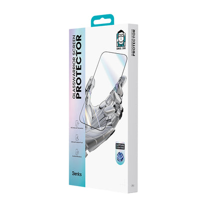 iPhone 17 Benks Glass Warrior Safir Coating 0.3mm Cam Ekran Koruyucu + Kolay Uygulama Aparatı