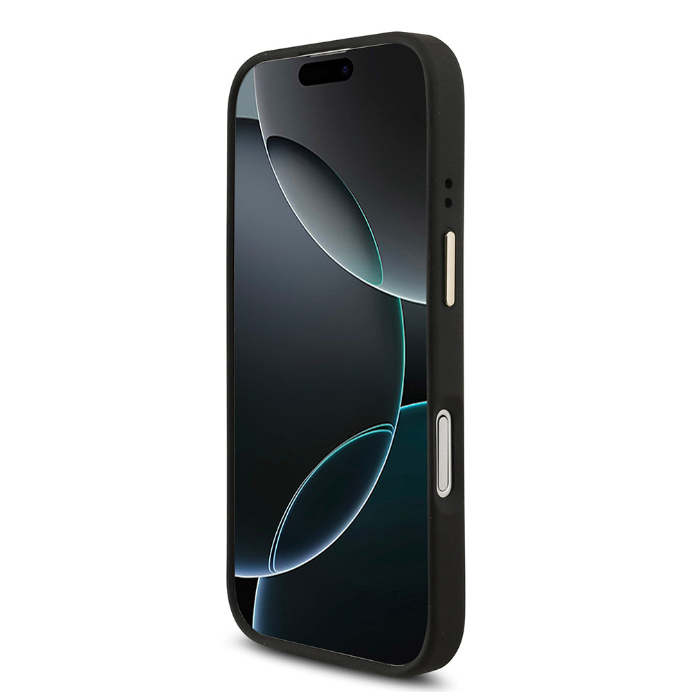 Apple iPhone 17 Guess Orjinal Lisanslı 4G ve Yazı Logolu Kılıf + Ekran Koruyucu + Lens Koruyucu 3in1 Aksesuar Seti Kahverengi