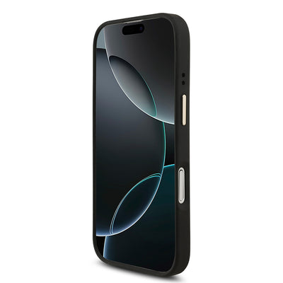 Apple iPhone 17 Guess Orjinal Lisanslı 4G ve Yazı Logolu Kılıf + Ekran Koruyucu + Lens Koruyucu 3in1 Aksesuar Seti Kahverengi