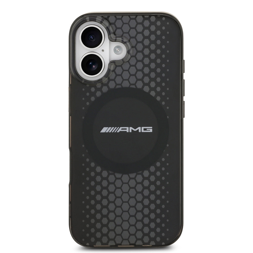 iPhone 17 Kılıf AMG Orjinal Lisanslı Çift Katmanlı Büyük Logolu Petek Desenli Kılıf
