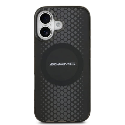 iPhone 17 Kılıf AMG Orjinal Lisanslı Çift Katmanlı Büyük Logolu Petek Desenli Kılıf