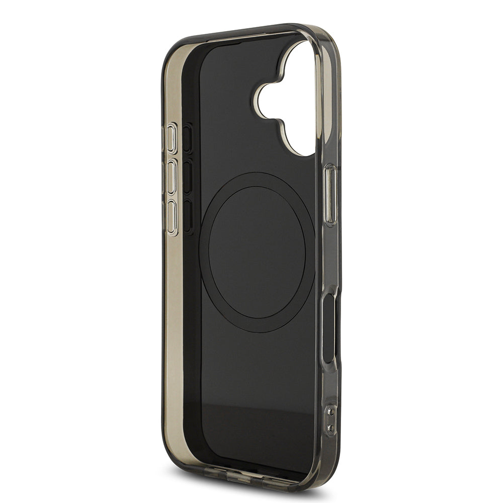 iPhone 17 Kılıf AMG Orjinal Lisanslı M-safe Şarj Özellikli IML Baskı Logolu Çift Katmanlı Bow Lines Kılıf