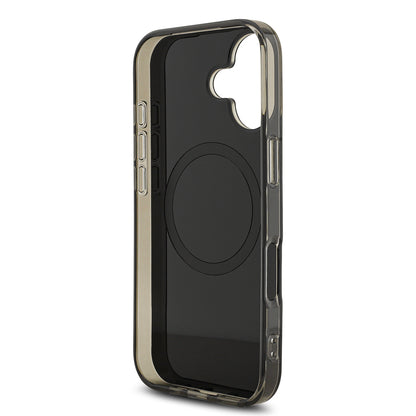 iPhone 17 Kılıf AMG Orjinal Lisanslı M-safe Şarj Özellikli IML Baskı Logolu Çift Katmanlı Bow Lines Kılıf