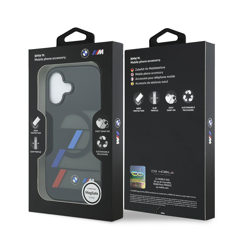 iPhone 17 Kılıf BMW Orjinal Lisanslı M-safe Şarj Özellikli IML Baskılı Üç Renkli M Dizayn Kılıf