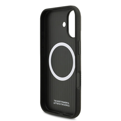 iPhone 17 Kılıf BMW Orjinal Lisanslı M-safe Şarj Özellikli Metal Logolu Delikli M Dizayn Deri Kılıf