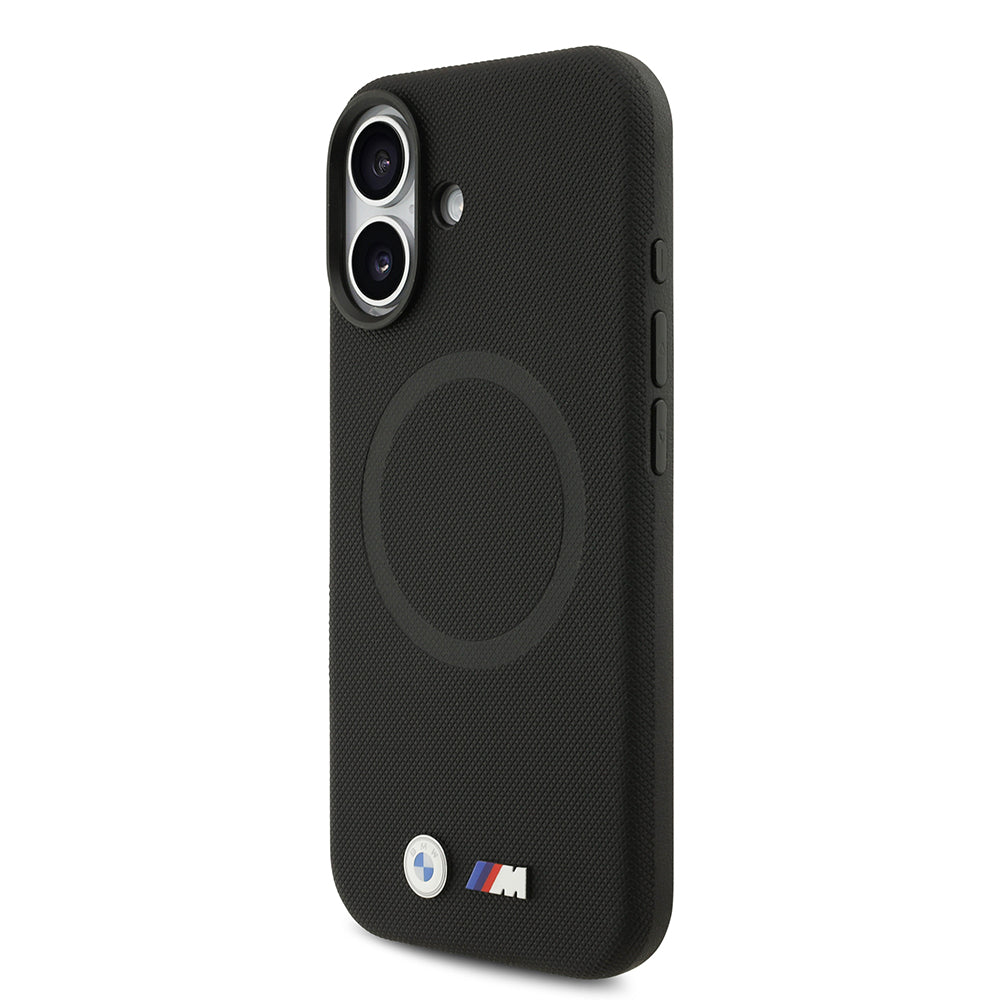 iPhone 17 Kılıf BMW Orjinal Lisanslı M-safe Şarj Özellikli Metal Logolu Delikli M Dizayn Deri Kılıf